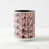 Chic Rose Blush Stringperlen Personalisiert Tasse (Zentrum)
