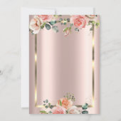 Chic Rose Diamonds Confetti Rentirement Einladung (Rückseite)