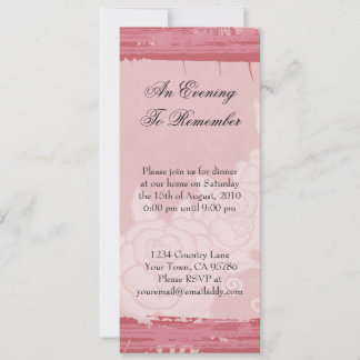 Chic Rose Dinner Party Einladung