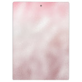 Chic Rose errötet Gold Glitzer Tropf Monogramm Klemmbrett (Rückseite)