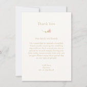 Chic Rose Flat Wedding Danke Karte (Vorderseite)