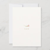 Chic Rose Flat Wedding Danke Karte (Rückseite)