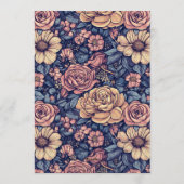 Chic Rose Floral Her Birthday Einladung (Rückseite)