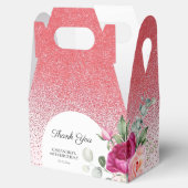 Chic Rose Floral Red Glitzer Geburtstag Geschenkschachtel (Geöffnet)