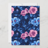 Chic Rose Floral Romantic Party Einladung (Rückseite)