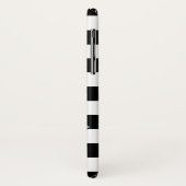 Chic Rose Floral Trendy Black Stripes und Name Case-Mate iPhone Hülle (Hinten/Links)