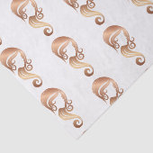 Chic Rose Gold Beauty Girl Salon Seidenpapier (Ausschnitt)