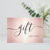 Chic Rose Gold Beauty Salon Haar Stylist Geschenkk (Stehend Vorderseite)