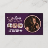 Chic Rose Gold Beauty Wellness-Center Haar Nail Ma Treuekarte (Vorderseite)