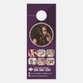 Chic Rose Gold Beauty Wellness-Center Haar Nail Ma Türanhänger (Vorderseite)