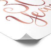 Chic Rose Gold BIS 30 JAHRE signieren Poster (Ecke)