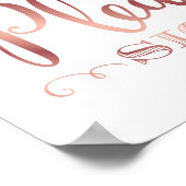 Chic Rose Gold BITTE UNTERZEICHNEN Beschriftung Poster (Ecke)