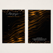 Chic Rose Gold & Black Earring Display Card (Vorne & Hinten)