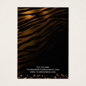 Chic Rose Gold & Black Earring Display Card (Rückseite)