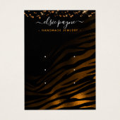 Chic Rose Gold & Black Earring Display Card (Vorderseite)