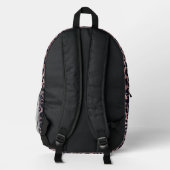 Chic Rose Gold Black Leopard Print Mit Monogramm Bedruckter Rucksack (Rückseite)