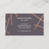 Chic Rose Gold Bobby Buttone Friseur Salon Grau Lo Treuekarte (Rückseite)