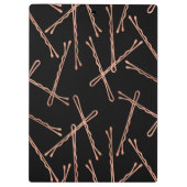 Chic Rose Gold Bobby Buttone Friseur Stylistische  Klemmbrett (Rückseite)