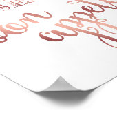 Chic Rose Gold BON APPETIT Sign Print Poster (Ecke)