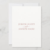 Chic Rose Gold Bouquet Hochzeitsvorlage Einladung (Rückseite)