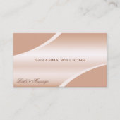 Chic Rose Gold Coral geschwungene Dekoration Linie Visitenkarte (Vorderseite)