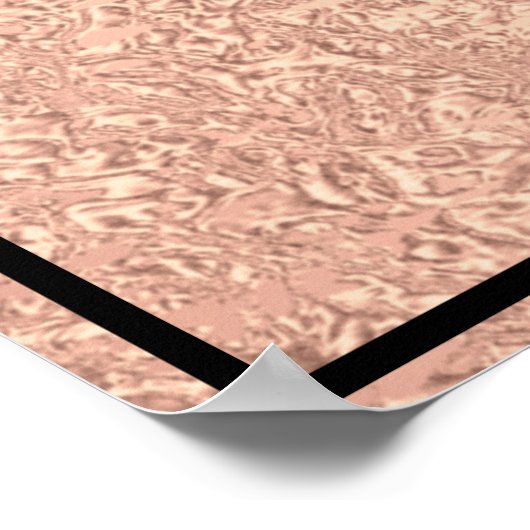 Chic Rose Gold Custom Welcome Wedding Poster (Ecke)