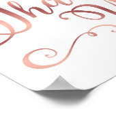 Chic Rose Gold DANK, DASS SIE Print signieren Poster (Ecke)