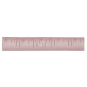 Chic Rose Gold Drilling Glitzer Monogram Großer Tischläufer (Horizontal)