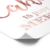 Chic Rose Gold Ein PARTY OHNE CAKE-Zeichen drucken Poster (Ecke)