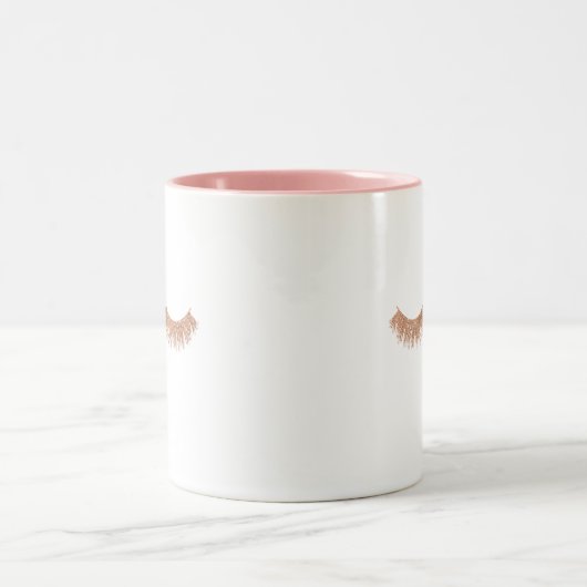 Chic Rose Gold Eyelashes Tasse (Mittel)