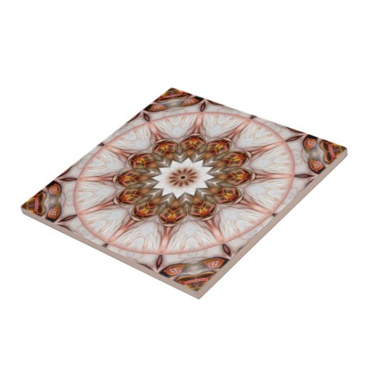 Chic Rose Gold Feather Geometric Fantasy Tile Fliese (Seite)