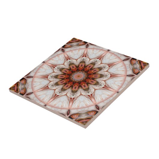 Chic Rose Gold Feather Geometric Floral Tile Fliese (Seite)