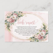 Chic Rose Gold Floral Greenery Baby Book Insert (Vorderseite)
