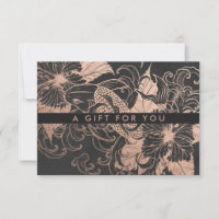 Chic Rose Gold Floral Koi | Geschenkgutschein