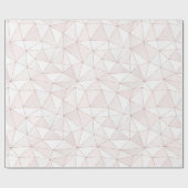 Chic Rose Gold Foil Geometric Abstraktes Muster Geschenkpapier (Flach)