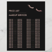 Chic Rose Gold Foil Lashes Flyer (Hinten)