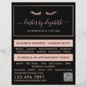 Chic Rose Gold Foil Lashes Flyer (Vorne)