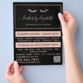 Chic Rose Gold Foil Lashes Flyer (Hand)
