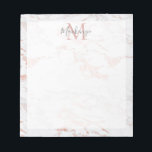 Chic Rose Gold Foil Marmor Monogramm Notizblock<br><div class="desc">Chic Rose Gold Foil Marmor Monogram Notepad. Dieses Design zeichnet sich durch unsere stilvollen und eleganten Imitate Rose Gold-Folie Stil mit einem Vellum-Blatt,  um Ihnen zu helfen,  mehr Schreibplatz. Fügen Sie Ihren Namen und Monogramm hinzu,  um dieses Lieblingsprodukt zu personalisieren!</div>