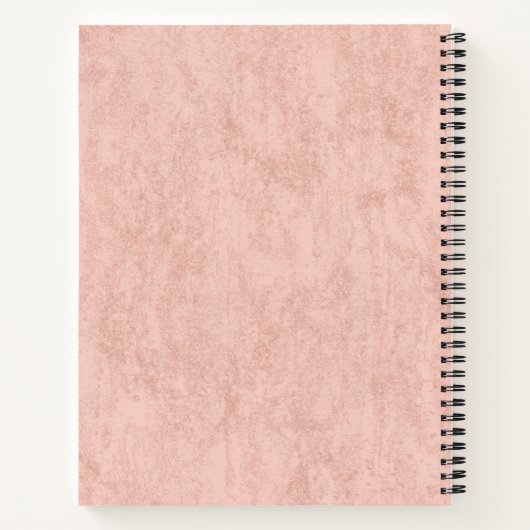 Chic Rose Gold Foil Monogram Name Spiral Notebook Notizblock (Rückseite)