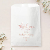 Chic Rose Gold Foil Wedding Vielen Dank Geschenktütchen