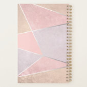 Chic Rose Gold Geometric Modern Modern Pink Silver Planer (Rückseite)