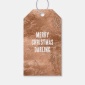 Chic Rose Gold Glam Glitzy Glitzer Geschenkanhänger (Vorderseite)