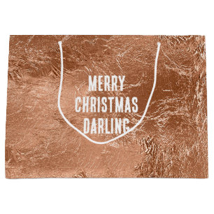 Chic Rose Gold Glam Große Geschenktüte