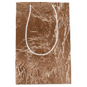 Chic Rose Gold Glam Mittlere Geschenktüte (Vorderseite)