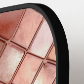 Chic Rose Gold Glam Tiles Pickleball Schläger (Linke Seite)