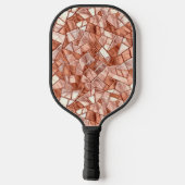 Chic Rose Gold Glam Tiles Pickleball Schläger (Rückseite)