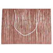 Chic Rose Gold Glam Tinsel Streifen Weihnachten Große Geschenktüte (Vorderseite)