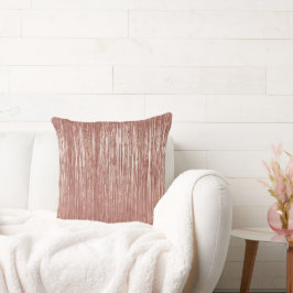 Chic Rose Gold Glam Tinsel Streifen Weihnachten Kissen
