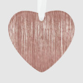 Chic Rose Gold Glam Tinsel Streifen Weihnachten Ornament (Rückseite)